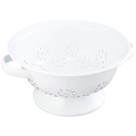 PL 525WS Colander Small Enameled Colander Colander Bowl White