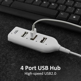 Multi USB Hub 4 Port High Speed Slim Compact Expansion Smart Splitter,Portable Data Hub for PC, Laptop, MacBook, Tablet, UltraBook
