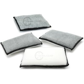 DETAIL GEAR Interior Scrubbing Sponge Pad - For Cleaning Leather, Plastic, Vinyl & Upholstery (4 Pads)