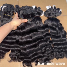 Human Hair for Braiding Raw Half Wig Hair Vendor Raw Indian Hair Bundle Supplierstyle: raw hair, color: 1 pcs bundle Burmese wave, Stretched Length: 30 inch