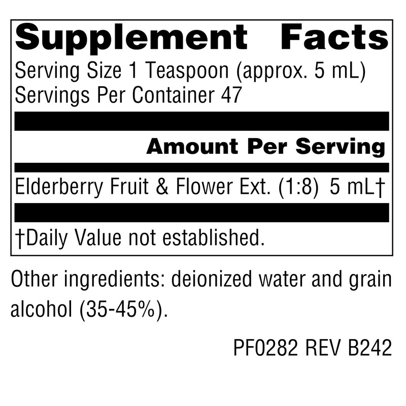 Planetary Herbals Elderberry Fluid Extract, Full Spectrum 5 ml Botanical