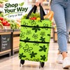 Foldable Wheeled Shopping Bag for Groceries – Expandable Tote-to-Rolling Design