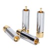 4PCS Preffair/R1722 Audio Connector Gold Plated Self Locking Solderless RCA