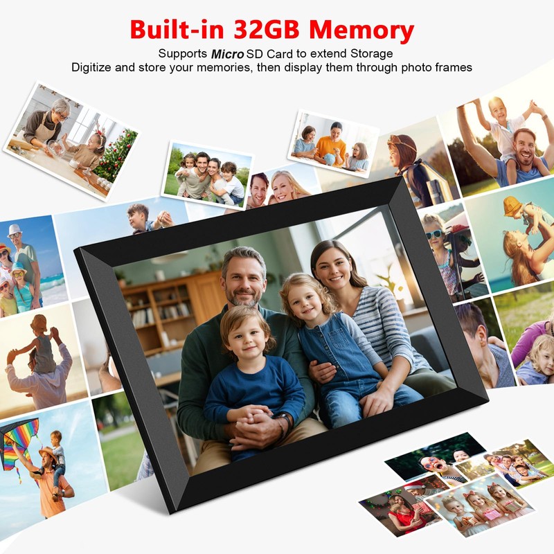 FRAMEO Digital Photo Frame, 10.1 Inch WiFi Digital Picture Frame