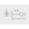 Adjustable Holder Drop Socket with End/Bracket for 25mm Tube -