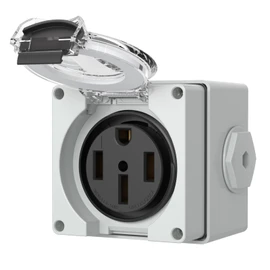 STARELO NEMA 14-50R Outlet,50Amp RV Power Outlet Box 125/250Volt,Outdoor dustproof and Weatherproof for RVs, Electric Vehicles, generators, Welding Machines, etc.ETL Listed.(NEMA 14-50R Box)