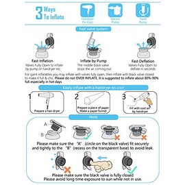 Jasonwell - Flotador inflable grande para piscina con válvulas rápidas, grande, ideal para verano, playa, piscina, fiesta, salón, balsa para...       