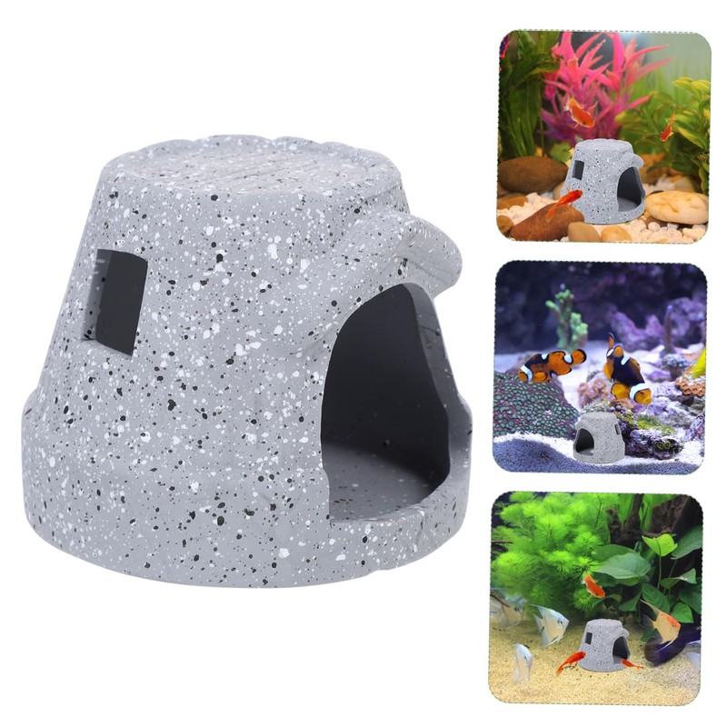 Sosoport Ornamental Shrimp Tank Aquarium Cave Fish Tank Accessory Fish