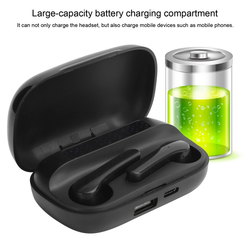 Wireless Bluetooth Sports Headset Bluetooth 5.1 Earphones Earbuds with Charging