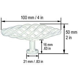 5 Pack Satin Nickel or Brushed Nickel Oval Bird Cage Birdcage Birds Nest Twist 4" (100mm) Kitchen Cabinet Drawer Pull Knob 8045-100