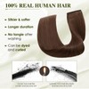 Elailite Real Hair Clip-In Extensions 1 Weft #4 Medium Brown