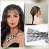Ymapinc Rhinestone Mesh Rave Head Scarf - Glitter Disco Accessories