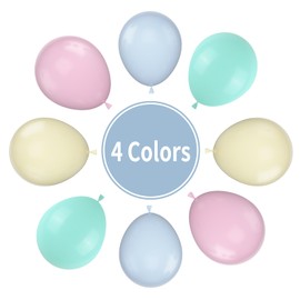 Paready Pastel Balloons, 30PCS Pastel Pink Blue Balloons 12 Inch Baby Yellow Teal Party Balloons Light Blue Pink and Yellow Latex Balloons Macaron Balloons for Kids Birthday Pastel Party Baby Shower