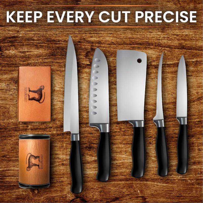 BornMonkey Rolling Knife Sharpener™ - Premium Knife Sharpening Tool for