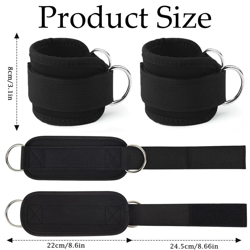 Ankle Straps for Cable Machine 1 Pair,Kick Back Ankle Strap
