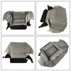 labwork Artificial Leather Driver Side Bottom Seat Cover Gray Replacement