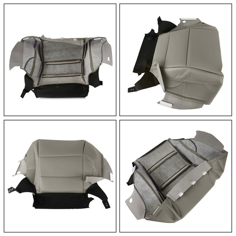 labwork Artificial Leather Driver Side Bottom Seat Cover Gray Replacement
