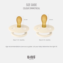 BIBS Colour Symmetrical Dummy Pack of 2, BPA-Free Dummy Dummy, Symmetrical Nipple. Natural Rubber/Latex, Made in Denmark. 6-18 Months (Pack of 2), Sage/Hunter Green