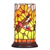 Bieye L10650 Dragonfly Tiffany Style Stained Glass Mini Table Lamp