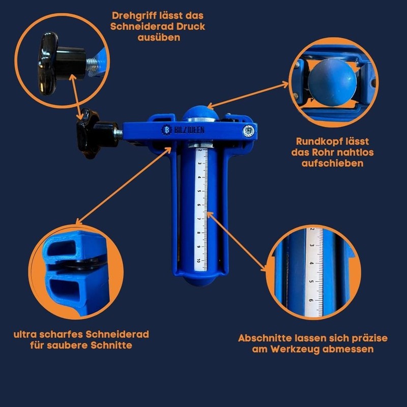 Pipe Cutter for Composite Pipe, Siphon/Downpipe/Immersion Pipe Made of Metal,