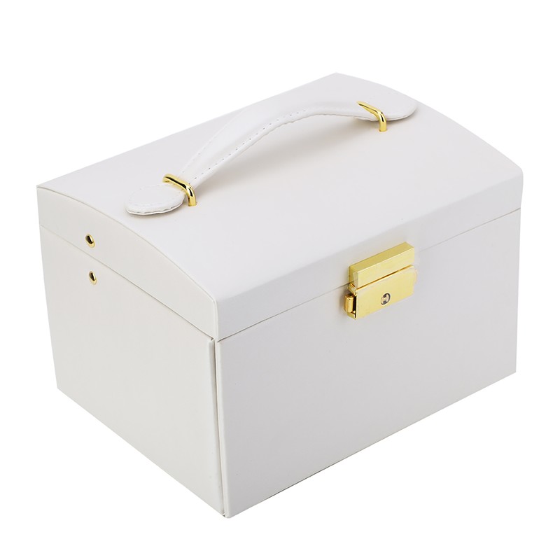 3 Tiers PU Leather Jewelry Storage Case Display Box Holder