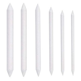 Mikihat 6 Pieces Art Blenders Set, Blending Stump Paper Tortillon Set Double Ended Art Blenders Sticks Sketch Tools for DIY Drawing, Sketch, Pencils, White