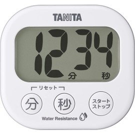Tanita Dekamie Timer TD426WH Kitchen Timer, Washable, White, 3.3 x 3.1 x 0.9 inches (8.4 x 7.8 x 2.2 cm)