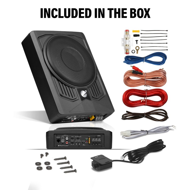 Planet Audio P8AWK Low Profile 8 Inch Under Seat Powered