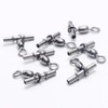 25Pcs Black Copper Sleeve Swivels 3 Way Cross Line Hook