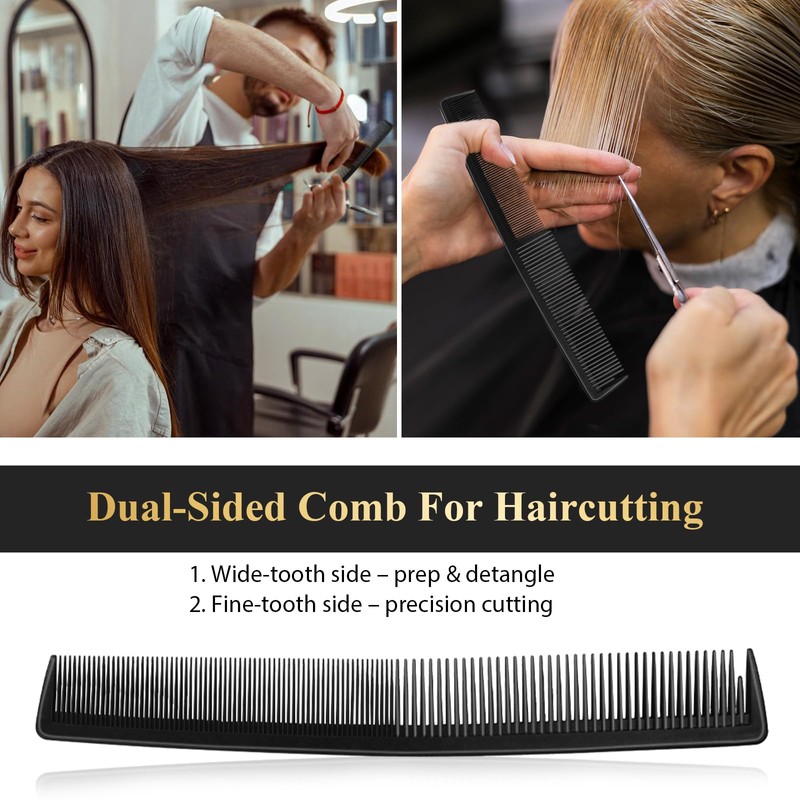 HEYMKGO Barber Comb,14PCS Hair Cutting Comb Set, Professional Salon Fine