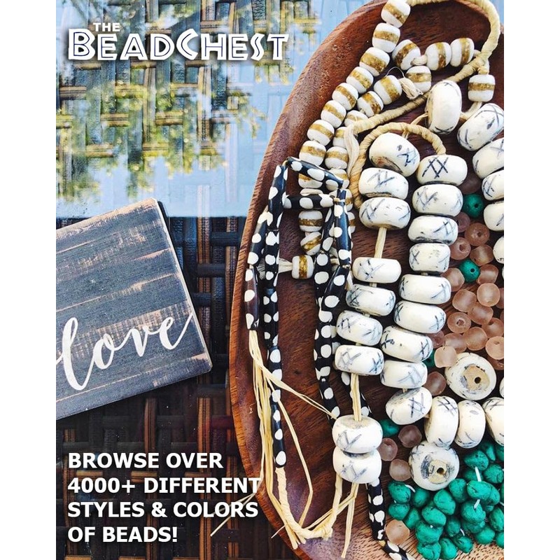 TheBeadChest Earth Mix Faceted Recycled Java Sea Glass Beads -