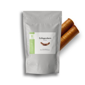 Fuduu.de - Collagen guts, collagen intestines, smoke brown, (protein string), various sizes, set of 2 = 30 metres (smoky brown, 20 mm)