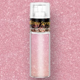 Rose Pink Hair and Body Glitter Spray 10g, Ultra Fine Shimmer Mist for Prom, Wedding, Date Night, Face Body Makeup Glow, Festival Sparkle Powder, Craft Nail Art Decoration
