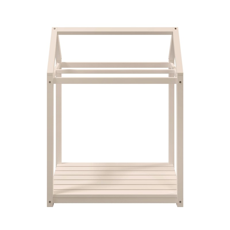 Powell Cream Wooden A-Frame House Shaped Kids Maven Clothing Rack,