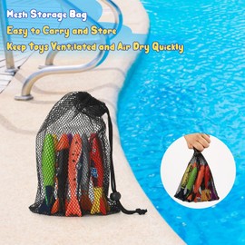 navdlizu 8 Pcs Diving Pool Toys, Underwater Training Dive Toys for Kids Colorful Pool Sinking Toys with Storage Bag Swimming Pool Dive Toy for Kids Age 8-12 Party Favor