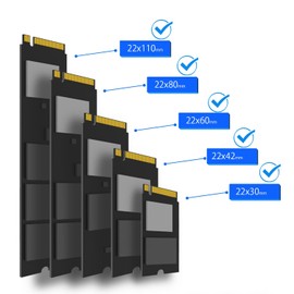 GLOTRENDS 22110 M.2 NVMe to PCIe 4.0 X4 Adapter, PCIe 4.0/3.0 X4 Full Speed Support (PA-22110)