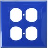 Leviton 2-Gang 2-Duplex, Receptacle Wallplate, Standard Size, Thermoplastic Nylon, Device