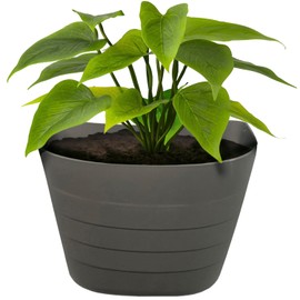 Wall Planter, Wall Hanging Planter Indoor & Outdoor, 12 Inch Planter Pot with Self Watering Planter Grid for Flower, Vegetable & Herb Planter Indoor BPA Free, UV Resist Garden Planter - Concrete Gray