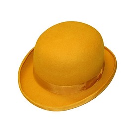 DH Wool Bowler Hat Hard Top Round Felt Hat With Satin Lining