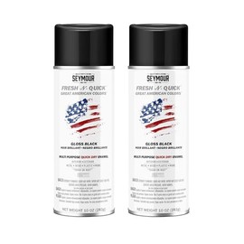 11-3 Seymour Fresh-N-Quick Multi-Purpose Spray Paint, Gloss Black net 10 oz. (Pack of 2)