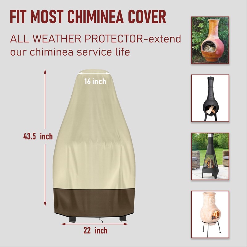 Chiminea Cover Outdoor Waterproof Chiminea Fire Pit Cover Heavy Duty