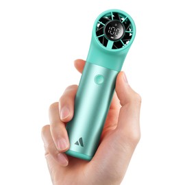 Aecooly Portable Handheld Fan, Powerful Turbo Mini Fan, 19000 RPM High Speed Aero Ultra, 11.5H Max Cooling Time, 7 Speeds Aluminum Case, Pocket Rechargeable Personal Small Travel GIfts for Women-Green