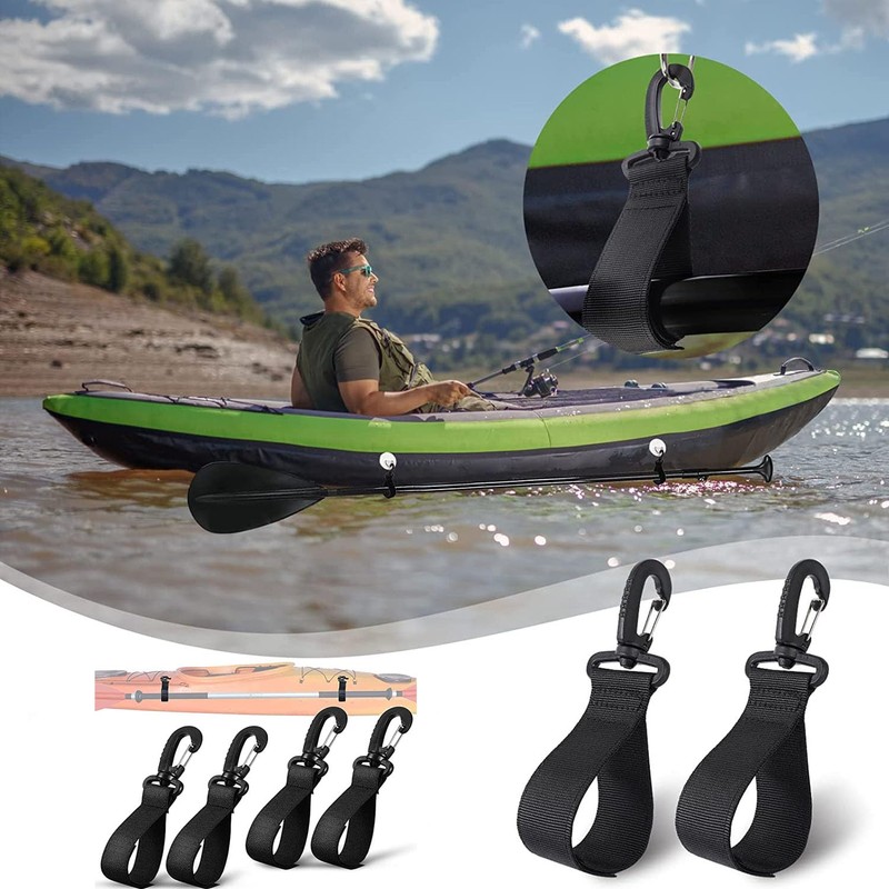4 PCS Adjustable Kayak Paddle Holder,Paddleboard Clip,Inflatable Boat Canoe Boat