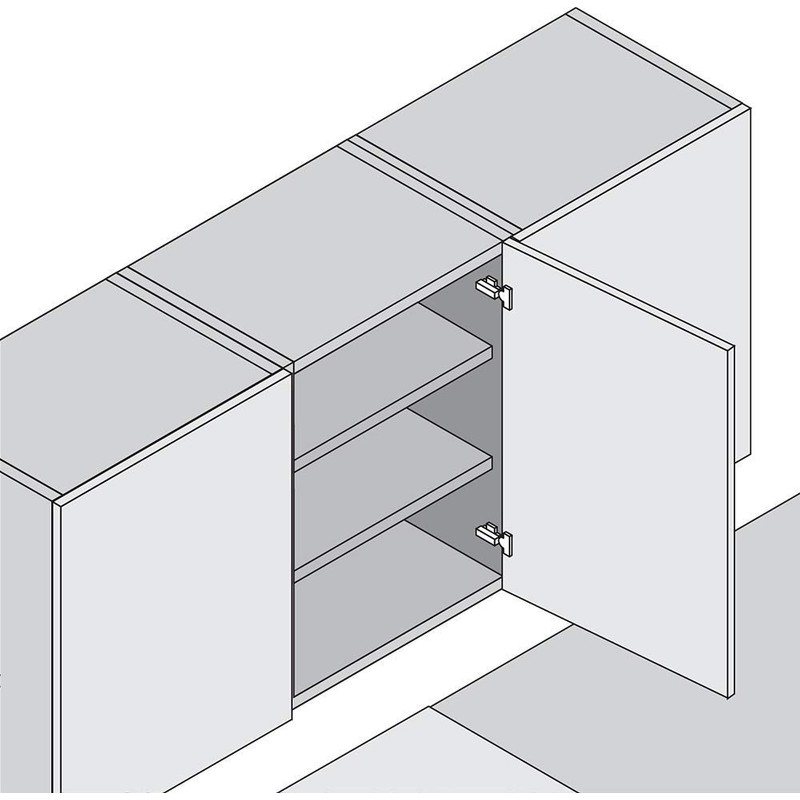 Blum Clip 0mm Cruciform Steel Cam Adjustable Mounting Plate