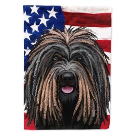 Caroline's Treasures CK6666GF Puli Dog American Flag Garden Flag Mailbox Flag Decorative Yard Flag Banner Outside Patio Artwork Yard Flower Beds, Garden Size, Multicolor
