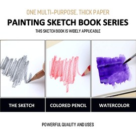 Marte Vanci Hardcover Sketch Book 8.5" x 11" Sketch Drawing Pad 30 Sheets with Spiral Bound Acid Free Drawing Pads for Artists Sketching Drawing, Notebooks