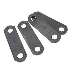4 Pcs Shackle Link Strap Set, Trailer Spring Shackle Strap Links 3 1/8in Length Heavy Duty Steel for Double Eye Leaf Spring
