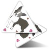2 x Triangle Stickers 10 cm - Boston Terrier Puppy