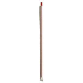 Boardwalk BWKGST1025RD 10.25 in. Polypropylene Wrapped Giant Straws - Red (1200/Carton)