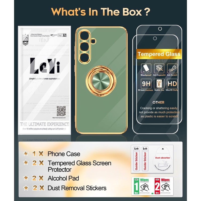 LeYi for A35 5G Case: with Tempered Glass Screen Protector
